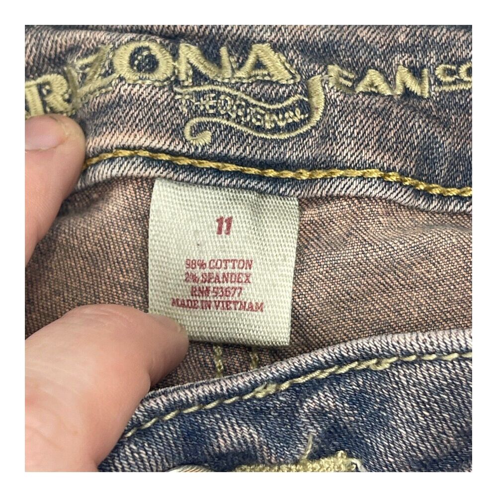Arizona Jean Company Super Skinny Jeans Pink/Purple/Brown Women’s Size 11 - Picture 3 of 9